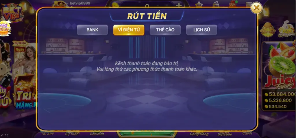 Rút Tiền Qua Momo Tại Betvip