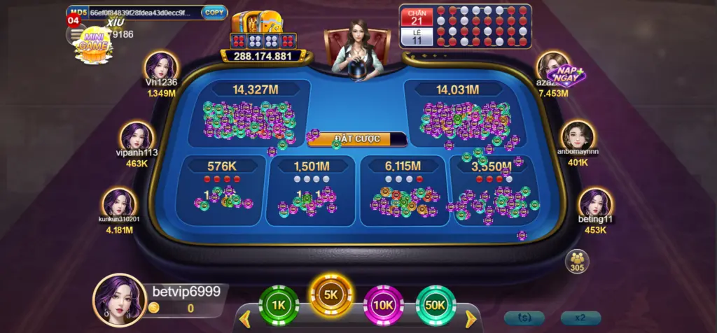 Game Xóc Đĩa MD5 Tại Betvip